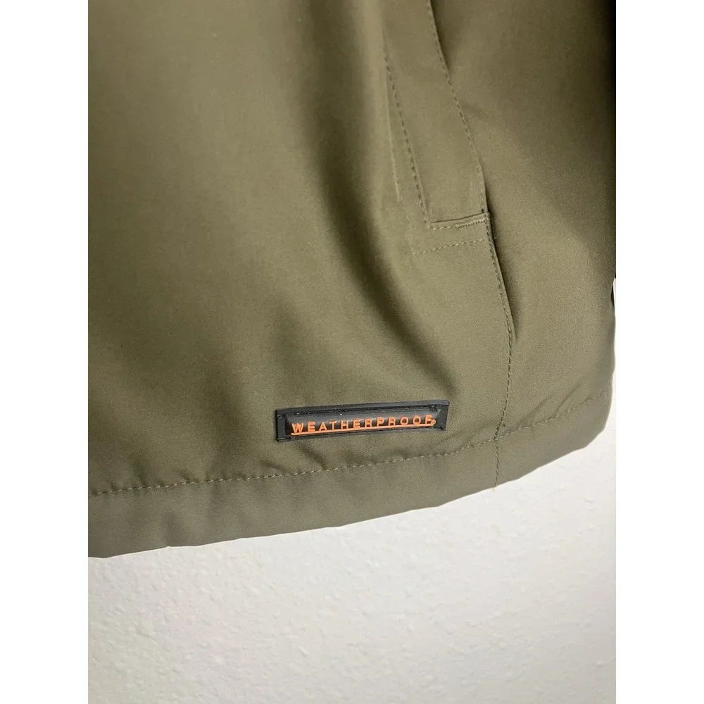 Mens‎ Weatherproof Garment Co. Water & Wind Resistant  Jacket Olive Green Large